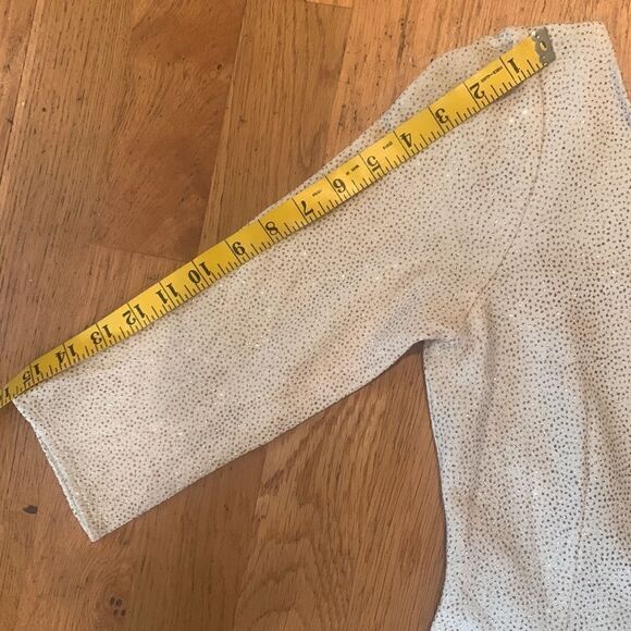 JS Collections Gown Metallic Gold Sparkles Ivory Size 8 Prom Black Tie Vintage - Picture 11 of 16